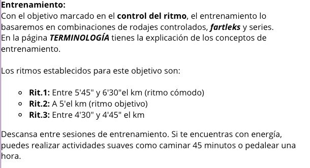 Ritmos para 10k en 50 minutos