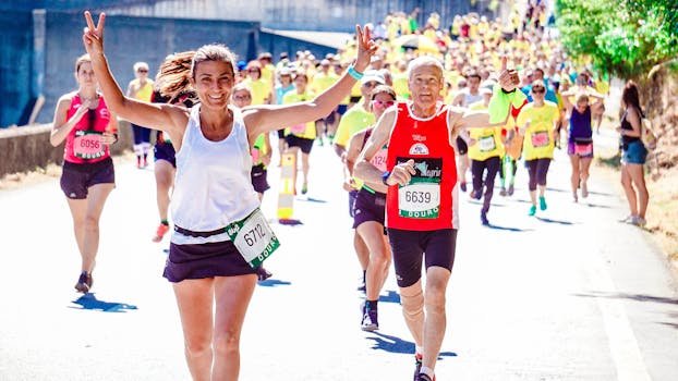 Corredores populares alegres